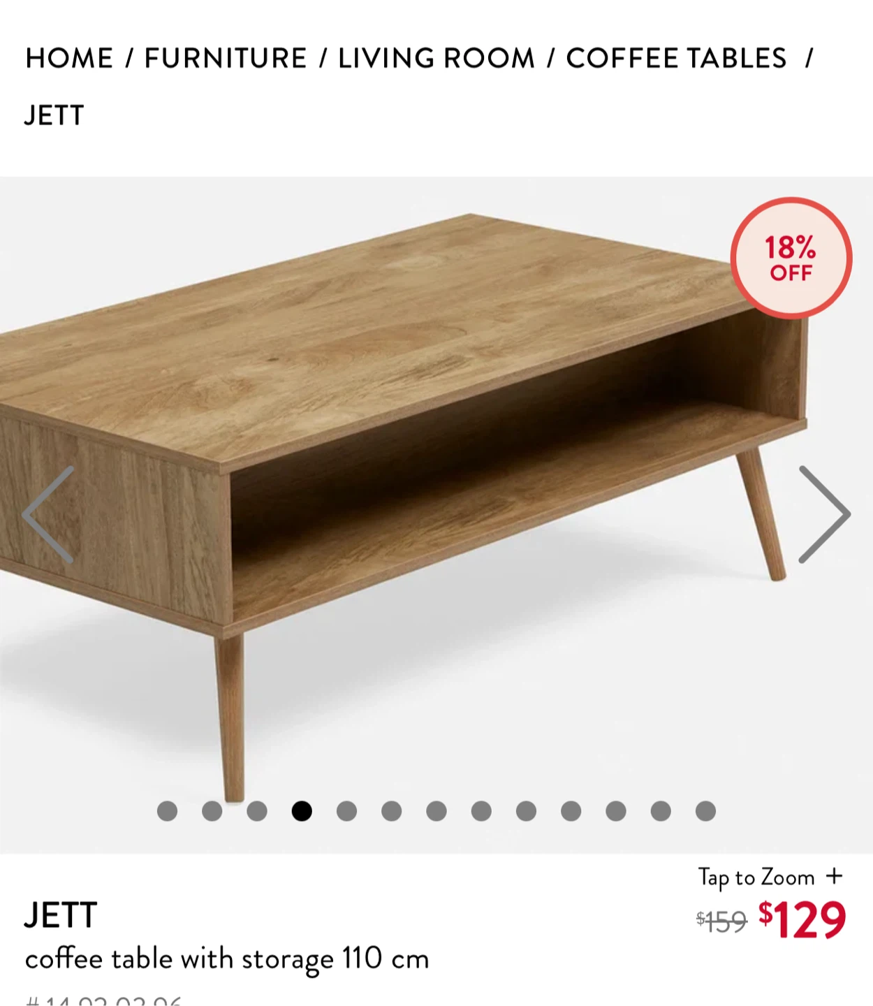 Jett Coffee Table with Storage - 110 cm - photo 5