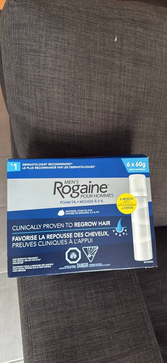 Rogaine Men’s Foam- 5%- 5 month supply