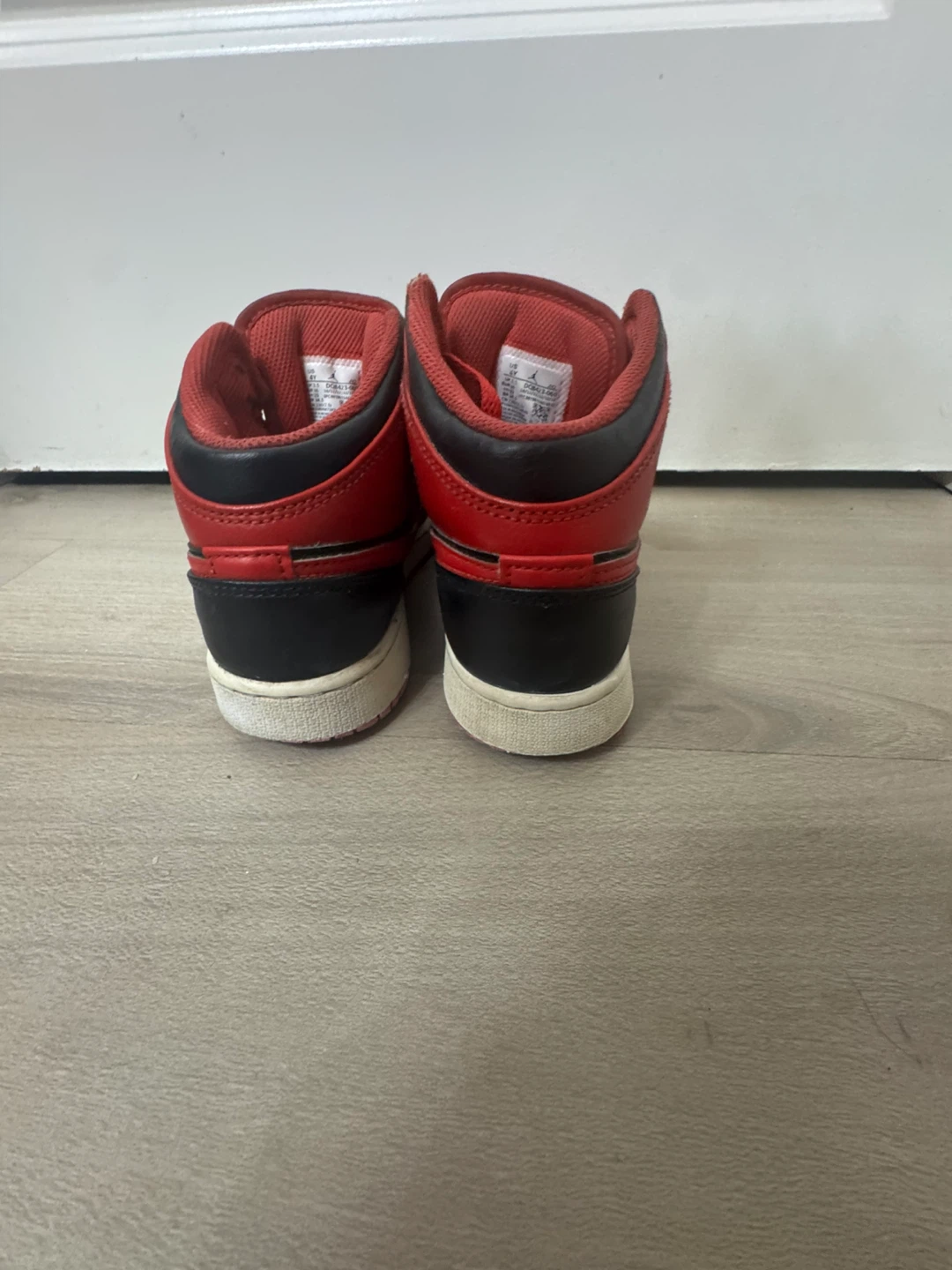 Air Jordan 1 Mid Toddler Shoes - Red/Black - photo 4