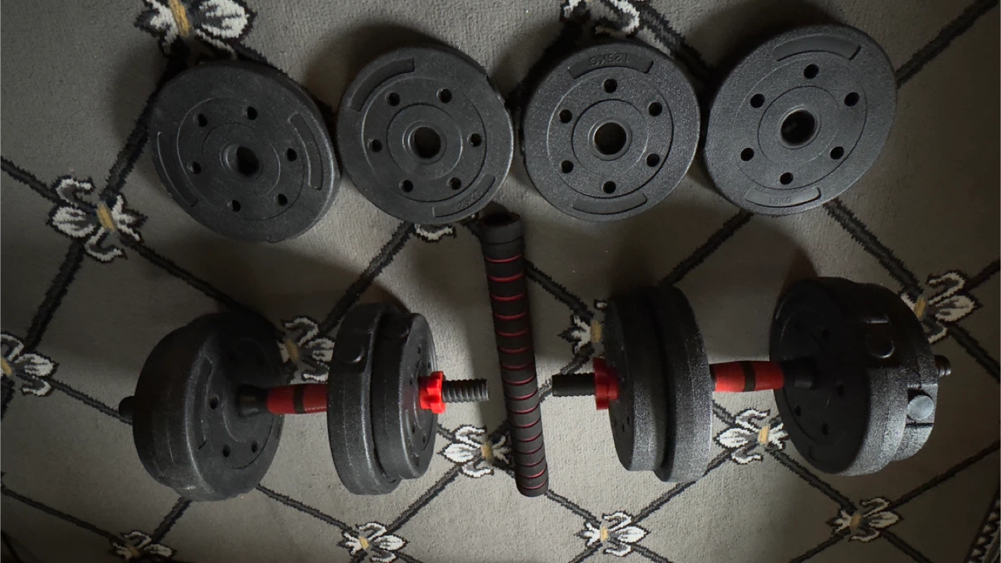 Adjustable Dumbbell Set with Weights total (20kg, 45lb) - photo 2