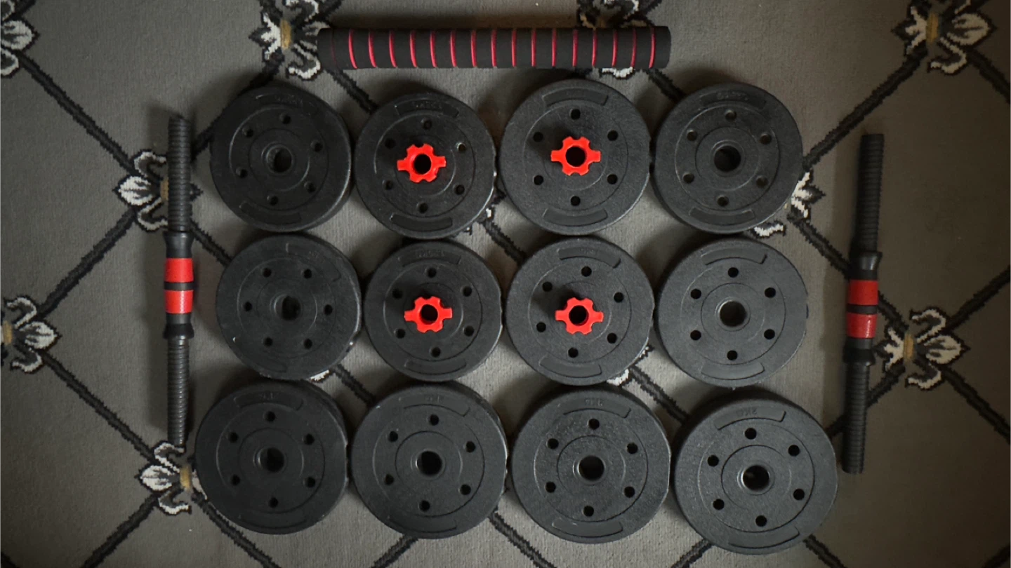 Adjustable Dumbbell Set with Weights total (20kg, 45lb) - photo 5