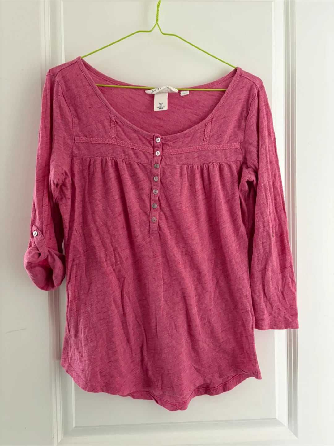 H&M Pink Long Sleeve Top Size S