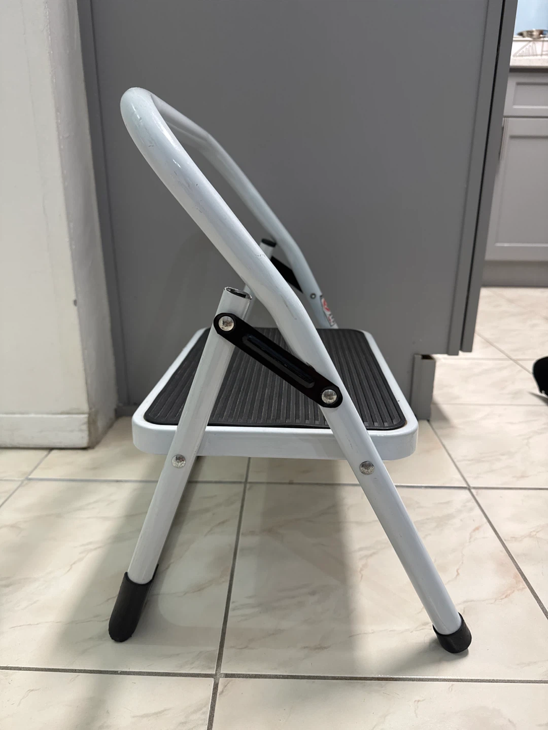 1-Step Folding Step Stool - White - photo 2