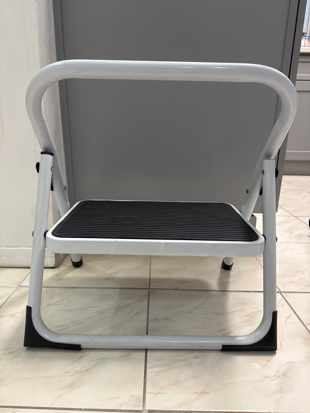 1-Step Folding Step Stool - White - photo 3