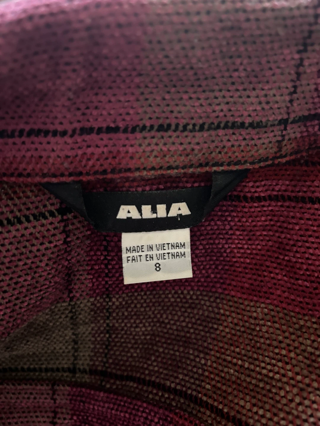 Alia Plaid Jacket - Size 8 - photo 2