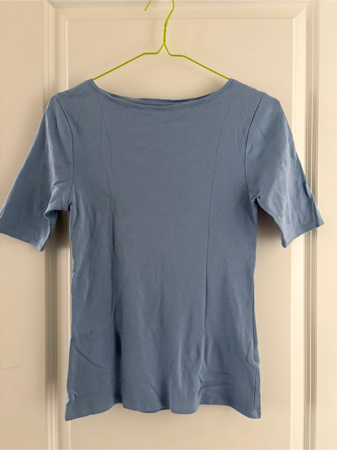 M&S The Regular Half Sleeve Boat Neck Top - Size 8