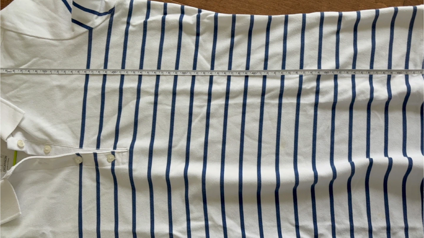 Decathlon Striped Polo Shirt - Size M - photo 3