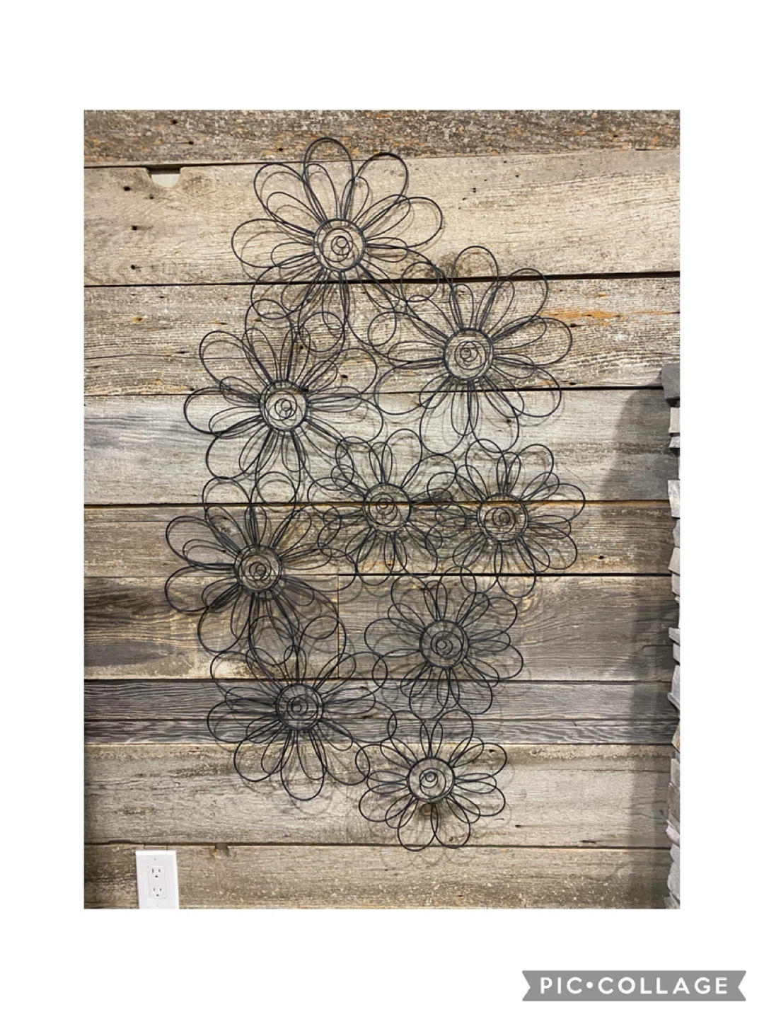 Decorative Metal Wire Floral Wall Art – 48” x 30”