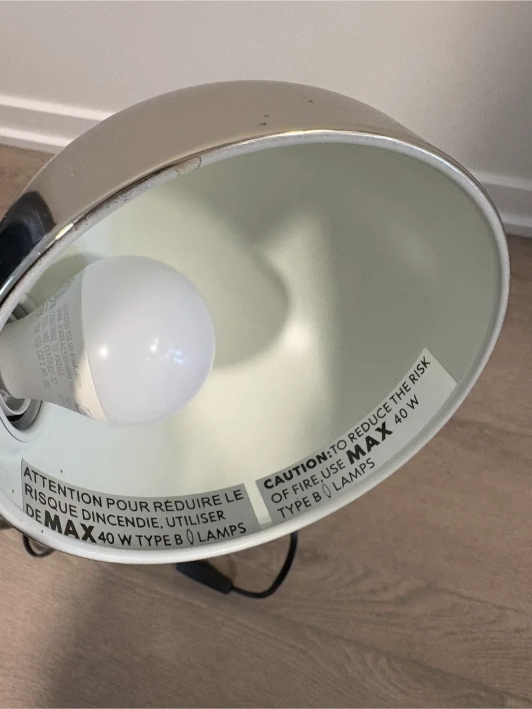 Adjustable Chrome Desk Lamp image indicator(3)