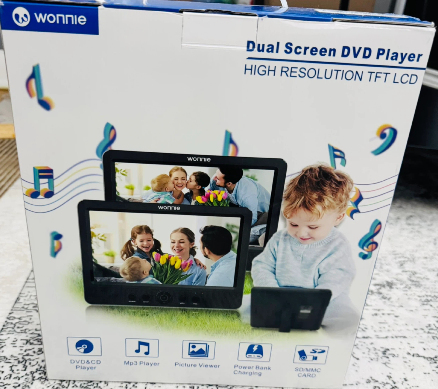 Wonnie Dual Screen DVD Player