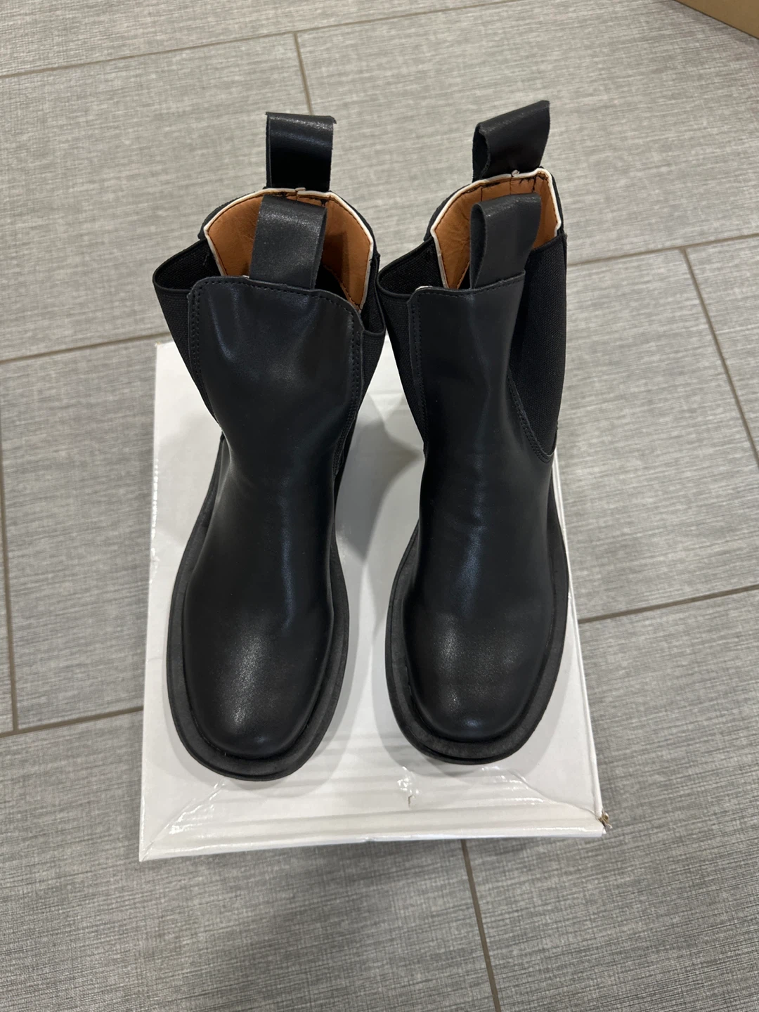 Black Leather Ankle Boots