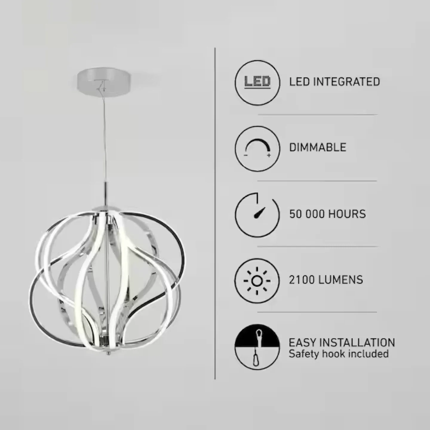 LED Dimmable Pendant Light image indicator(3)