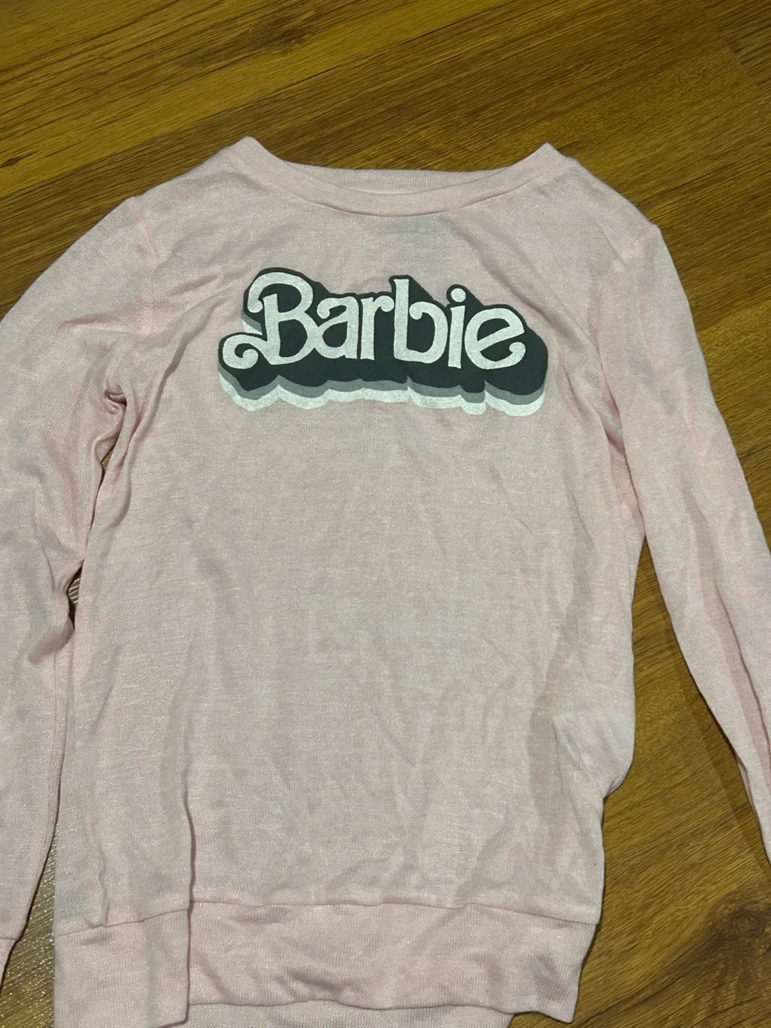 Woman’s XS Barbie Pink Long Sleeve Shirt thumbnail