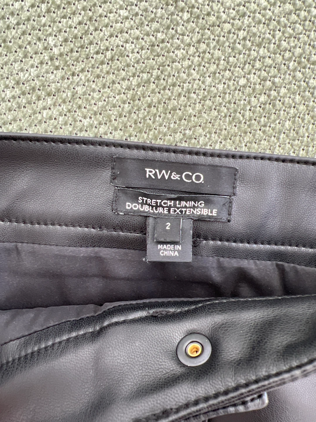 RW&CO. Faux Leather Mini Skirt - Size 2 - photo 3