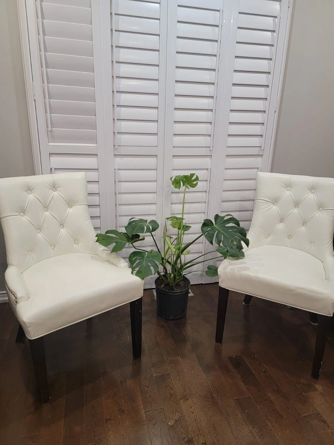 Set of 2 Ivory Dining Chairs - photo 2