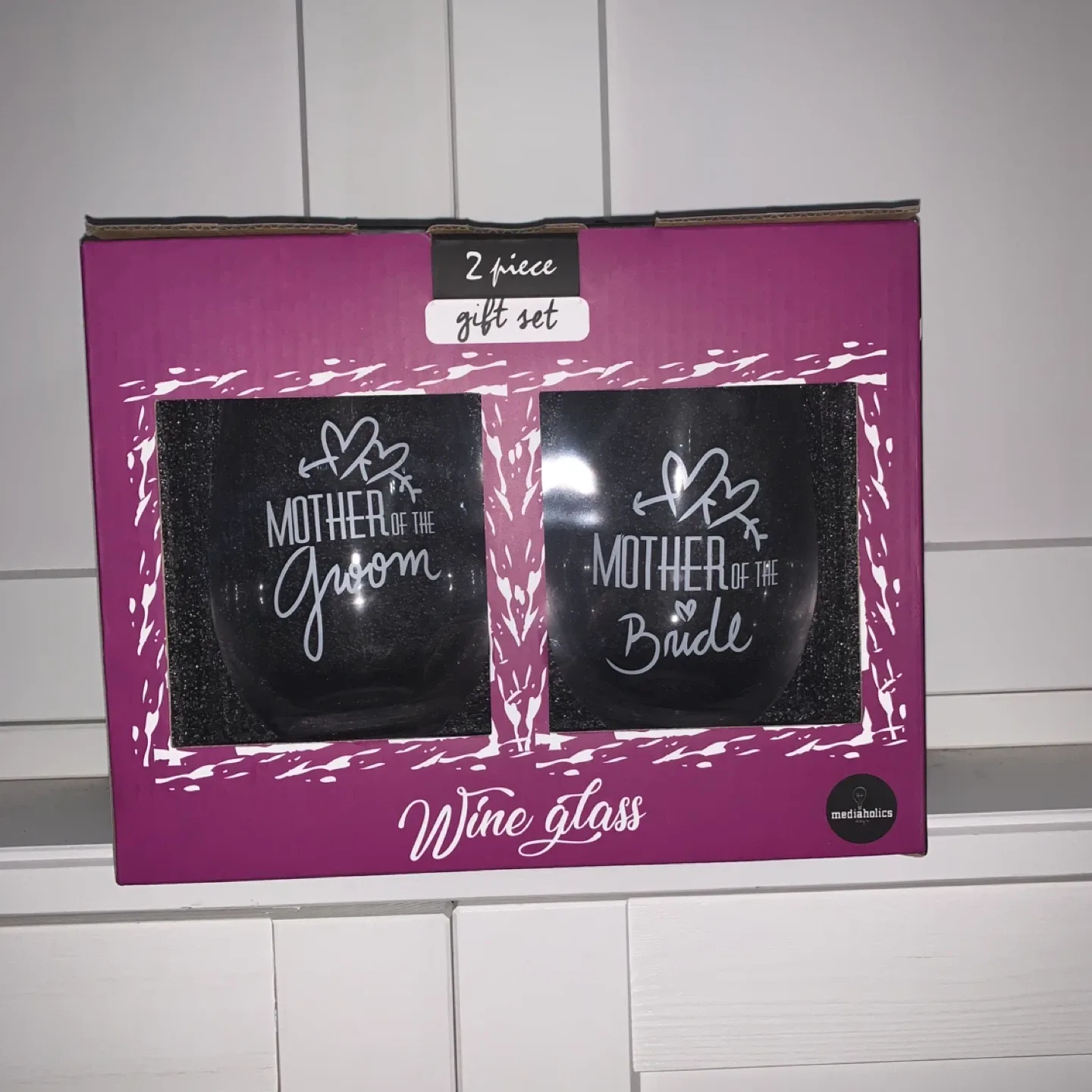 Mother of the Bride / Groom Wine Glasses - New