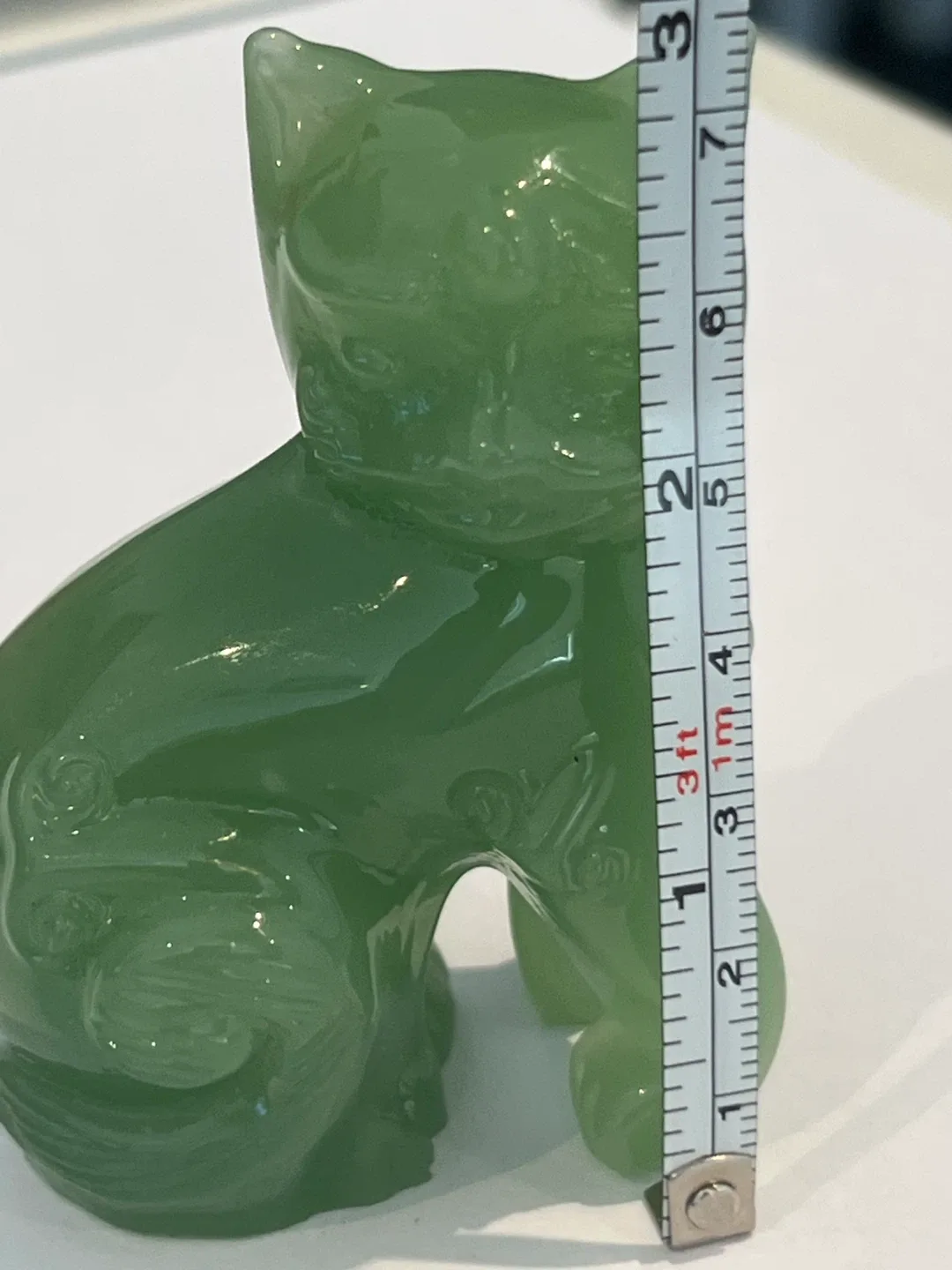 Vintage  Cat Jade Figurine image indicator(6)