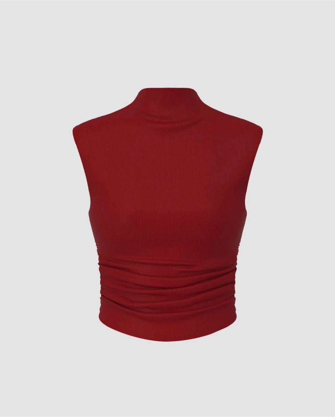 Cider Red Rib Knit Sleeveless Top - Size S