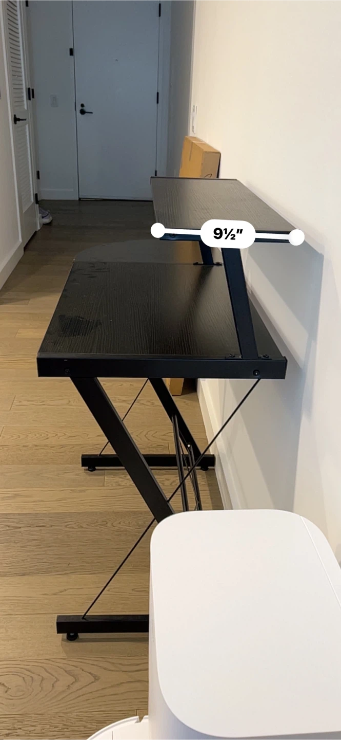 Black Computer Desk with a Shelf - photo 4