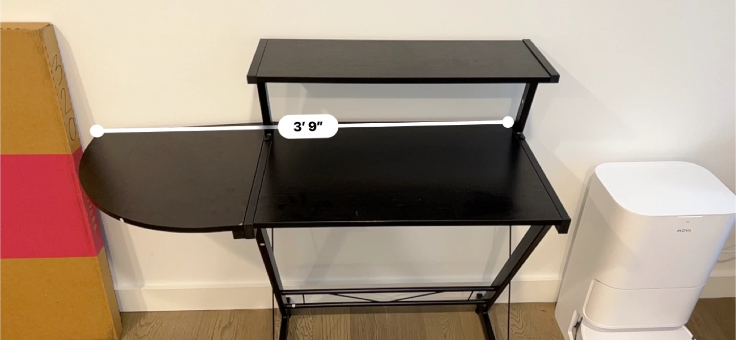 Black Computer Desk with a Shelf - photo 3