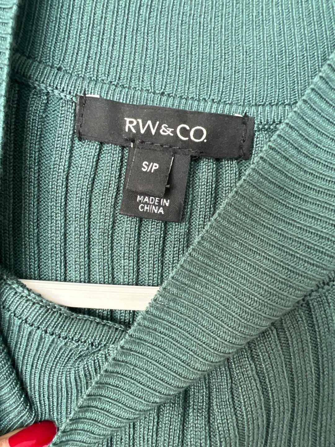 RW&CO. Green Ribbed Knit Dress - Size S/P image indicator(7)