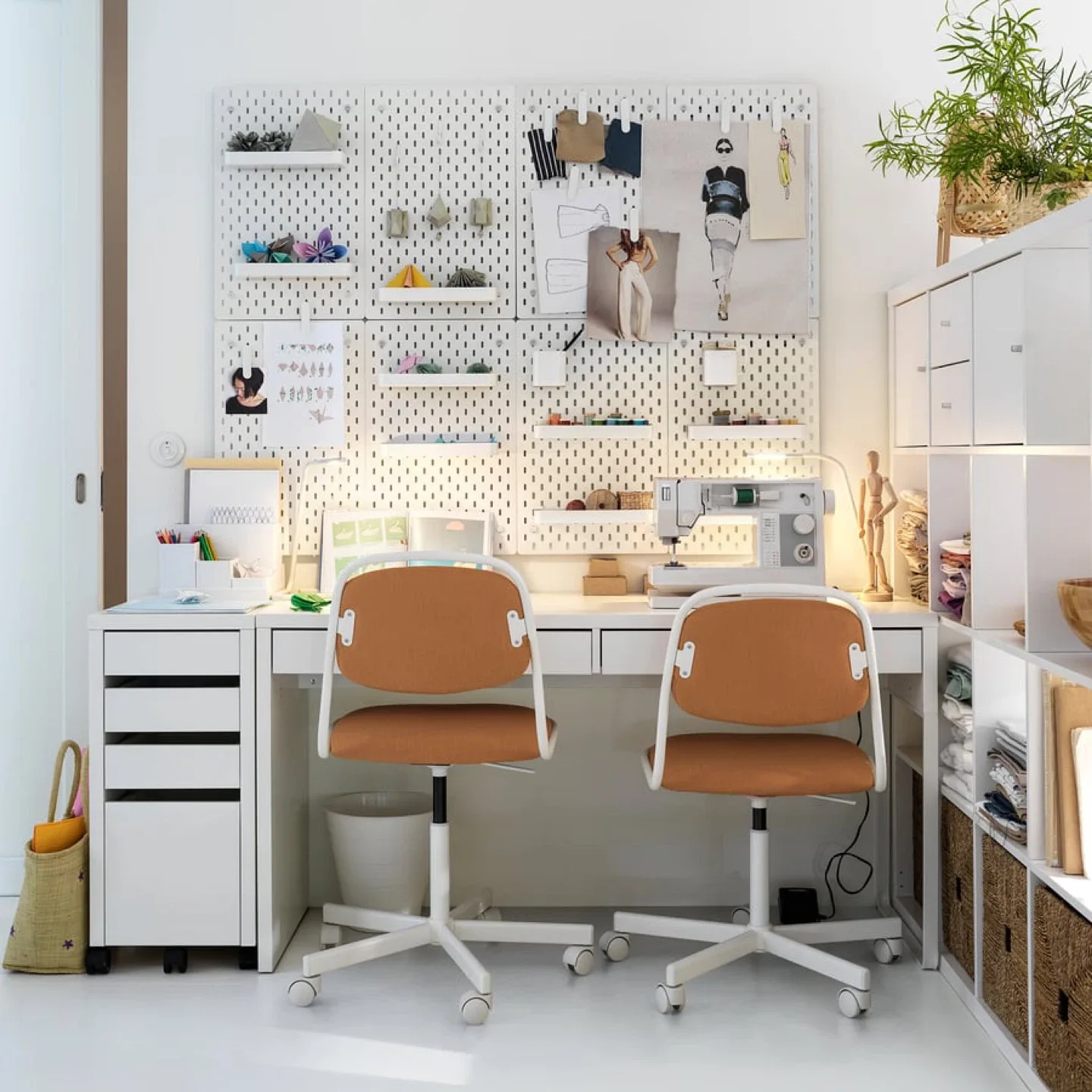 IKEA MICKE White Drawer Unit with Wheels image indicator(3)