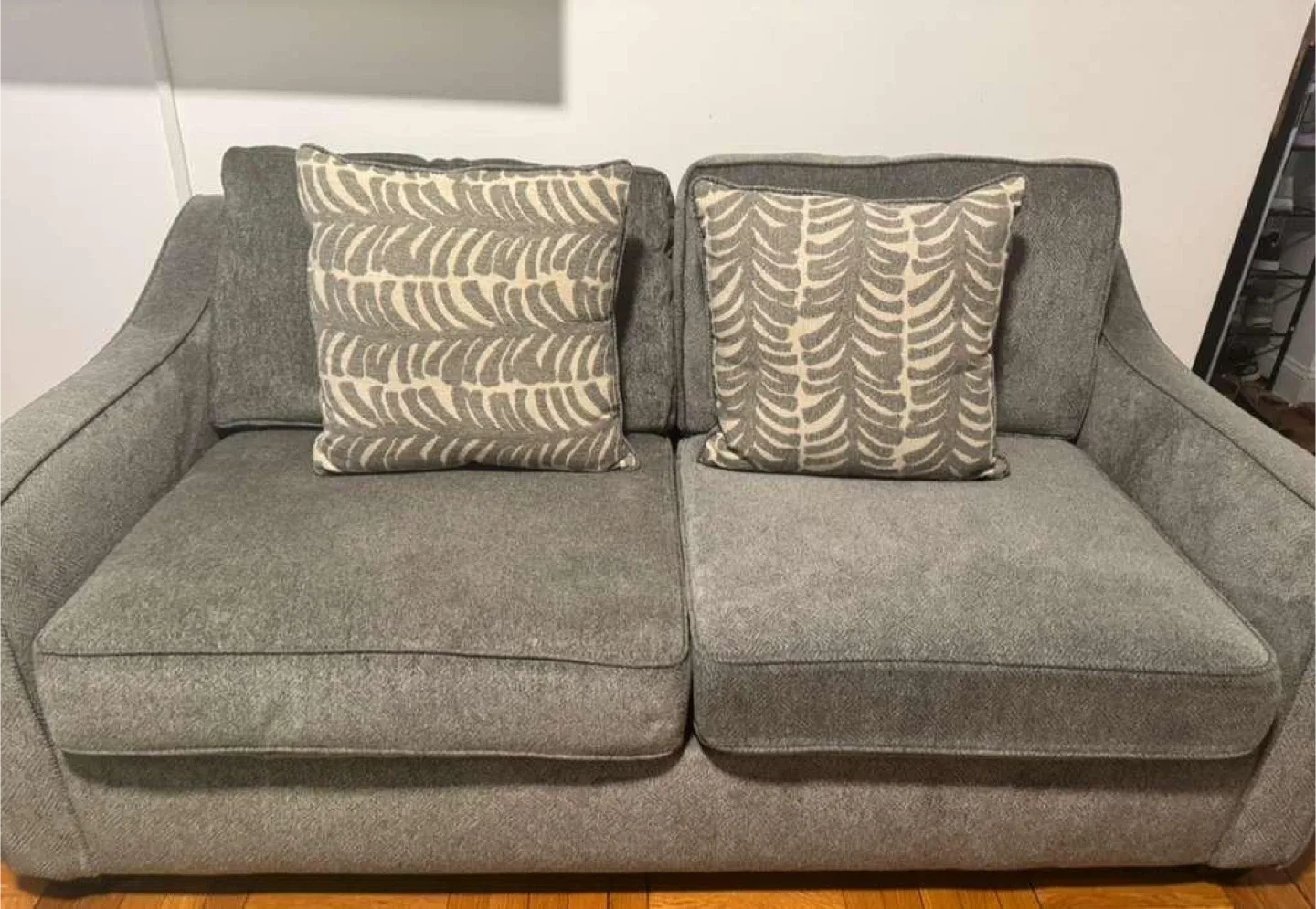 Gray 2-Seat Sofa with Pillows image indicator(3)