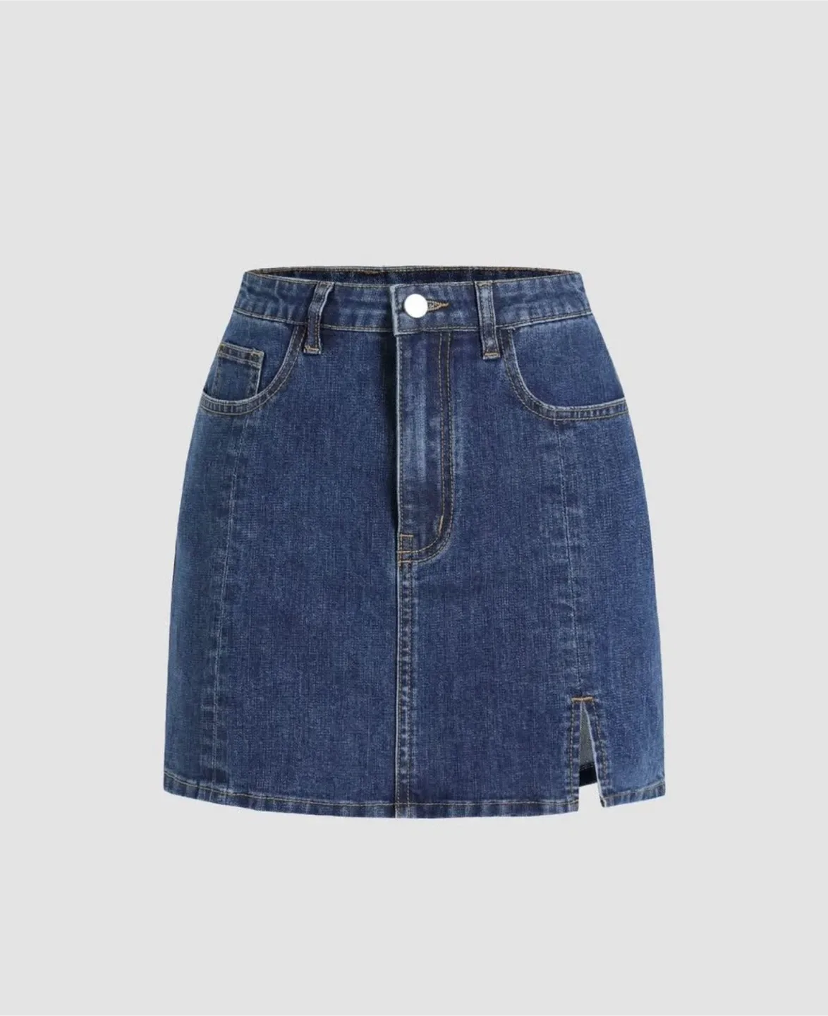 Denim Mini Skirt - Dark Blue Wash thumbnail