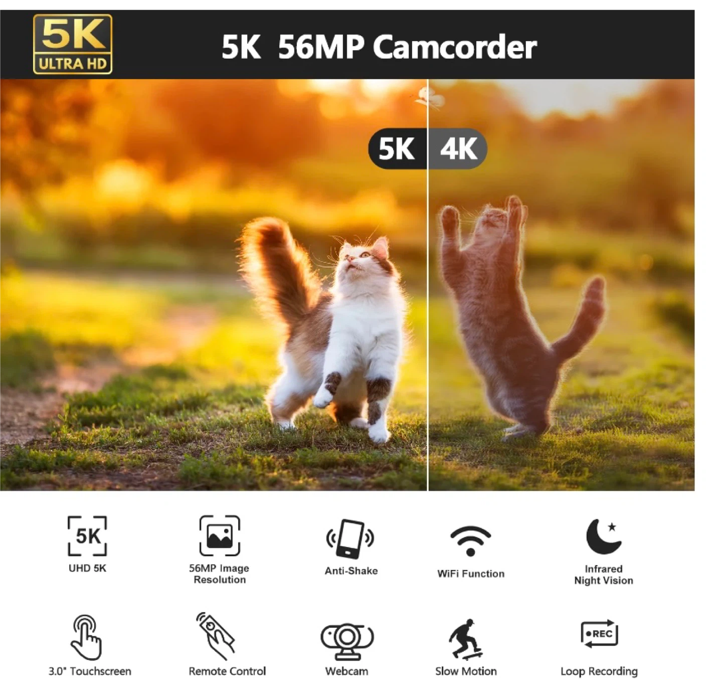 5K Ultra HD 56MP Camcorder - photo 2