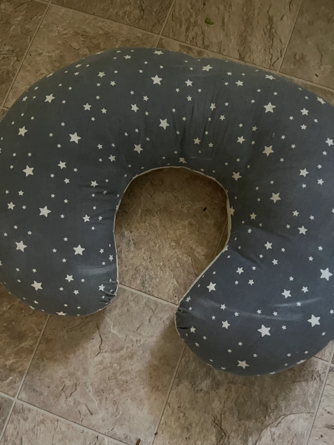 Boppy Pillow - Grey with Stars