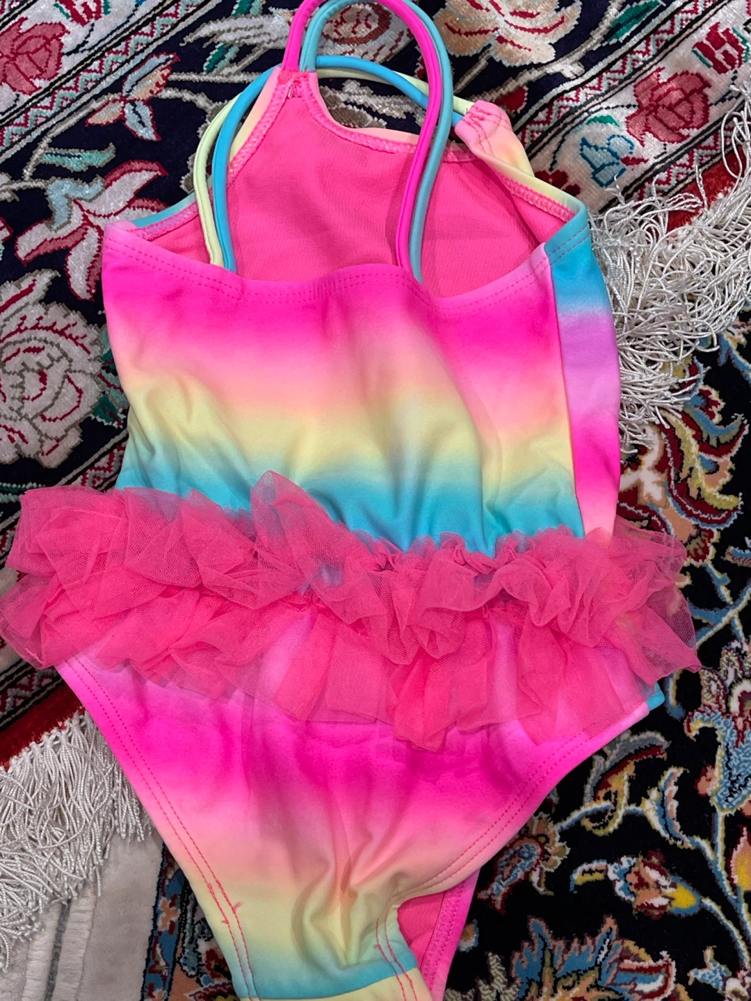 Rainbow Swimsuit with Ruffle Detail