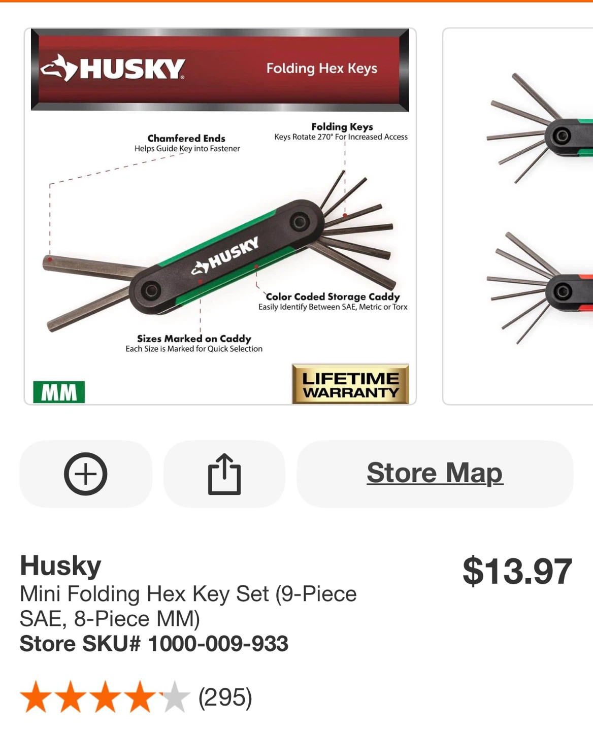 Husky Mini Folding Hex Key Set