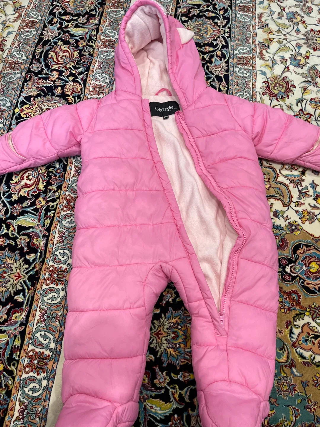 George Pink Snowsuit - 6-12m thumbnail