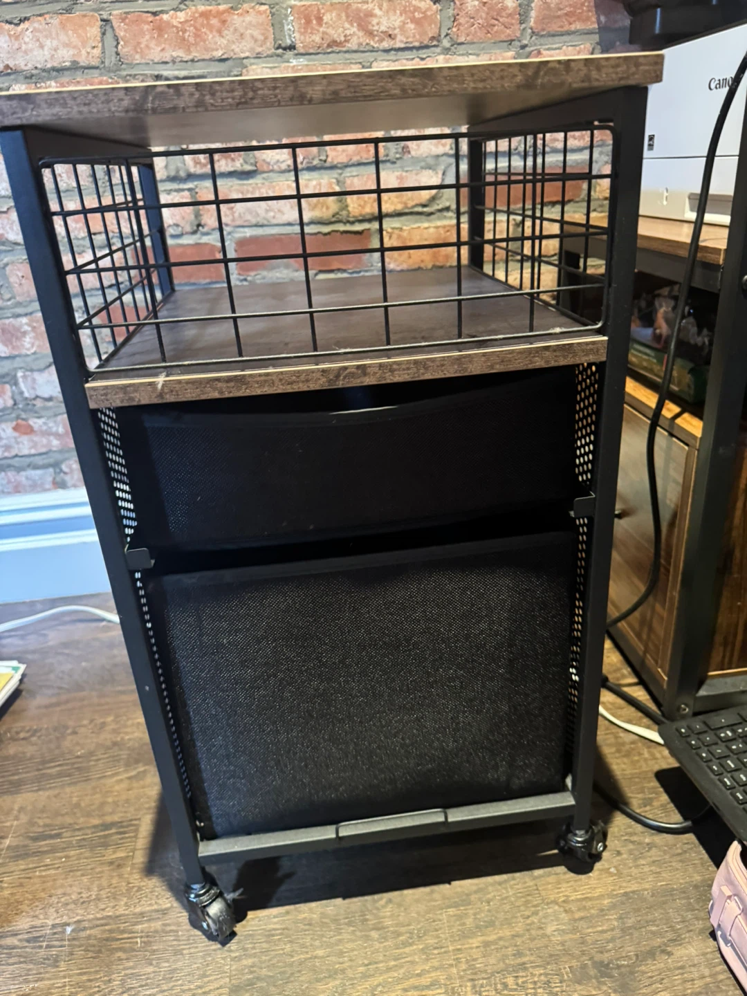 JKsmart Mobile File Cabinet - Rustic Brown & Black - photo 5