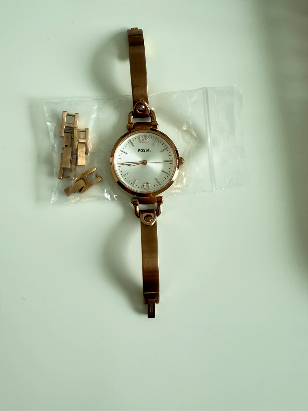 Fossil Ladies' Rose Gold-Tone Bracelet Watch