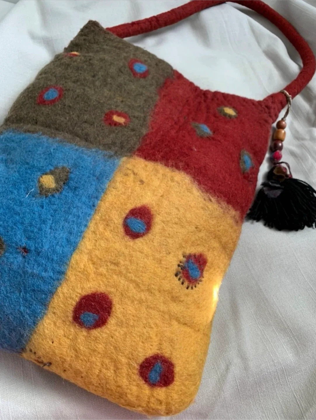 Handmade Wool Felted Shoulder Bag image indicator(8)