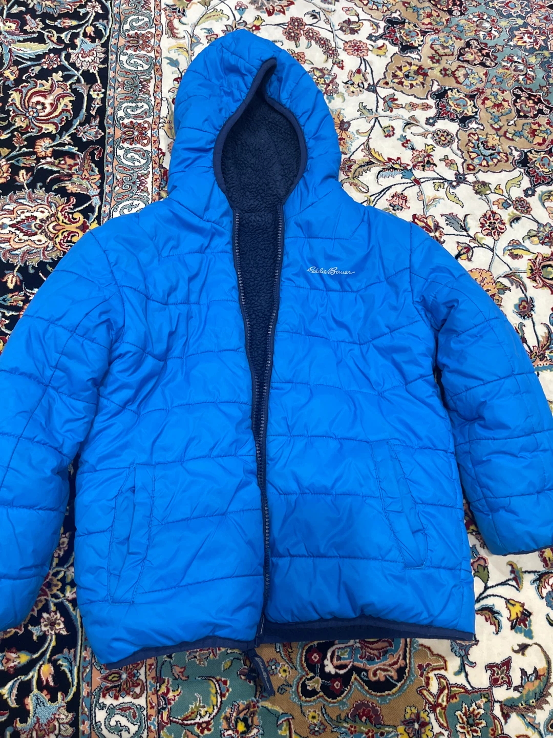 Eddie Bauer Blue Hooded Jacket