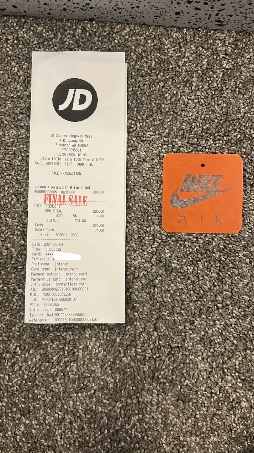 Nike Air Jordan 4 Retro Off White / Ind image indicator(4)