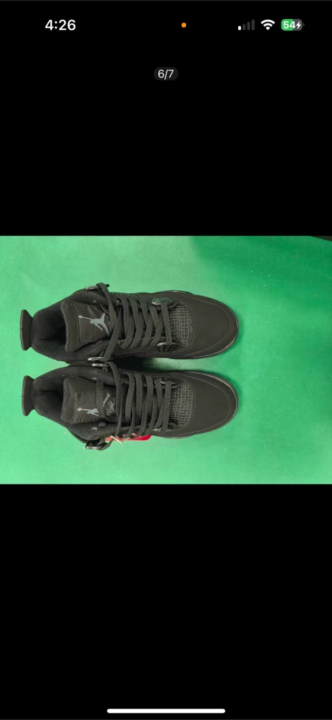 Jordan 4 Retro Black Cat1:1 reps free shipping image indicator(3)