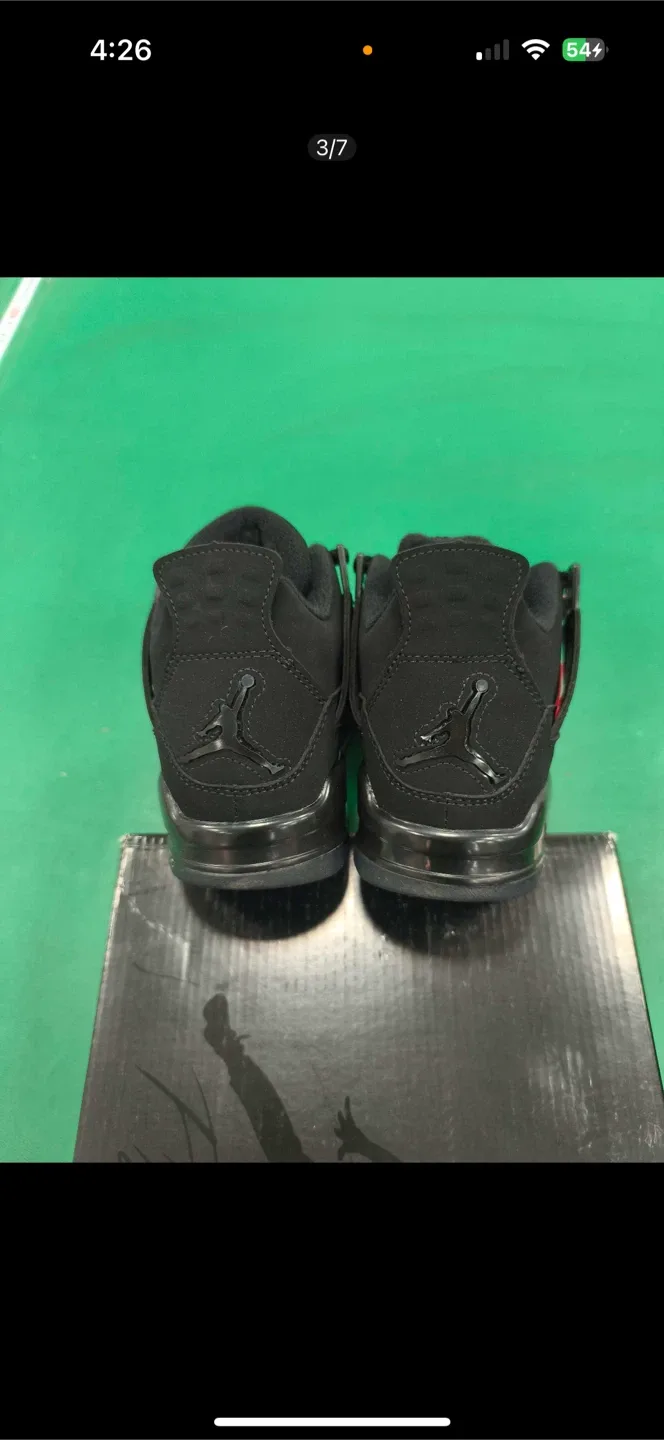 Jordan 4 Retro Black Cat1:1 reps free shipping image indicator(6)