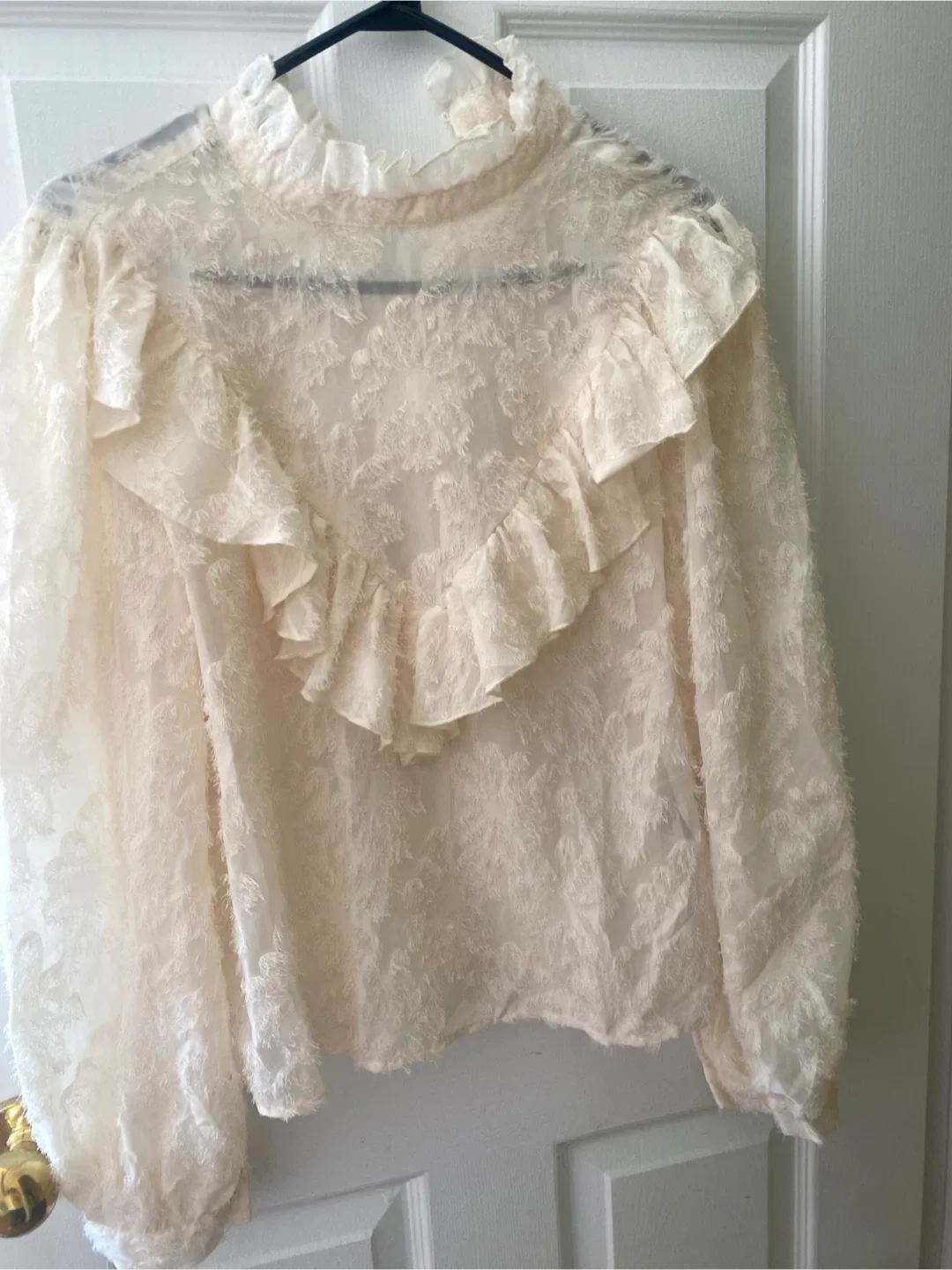Ivory Ruffle Lace Blouse image indicator(2)