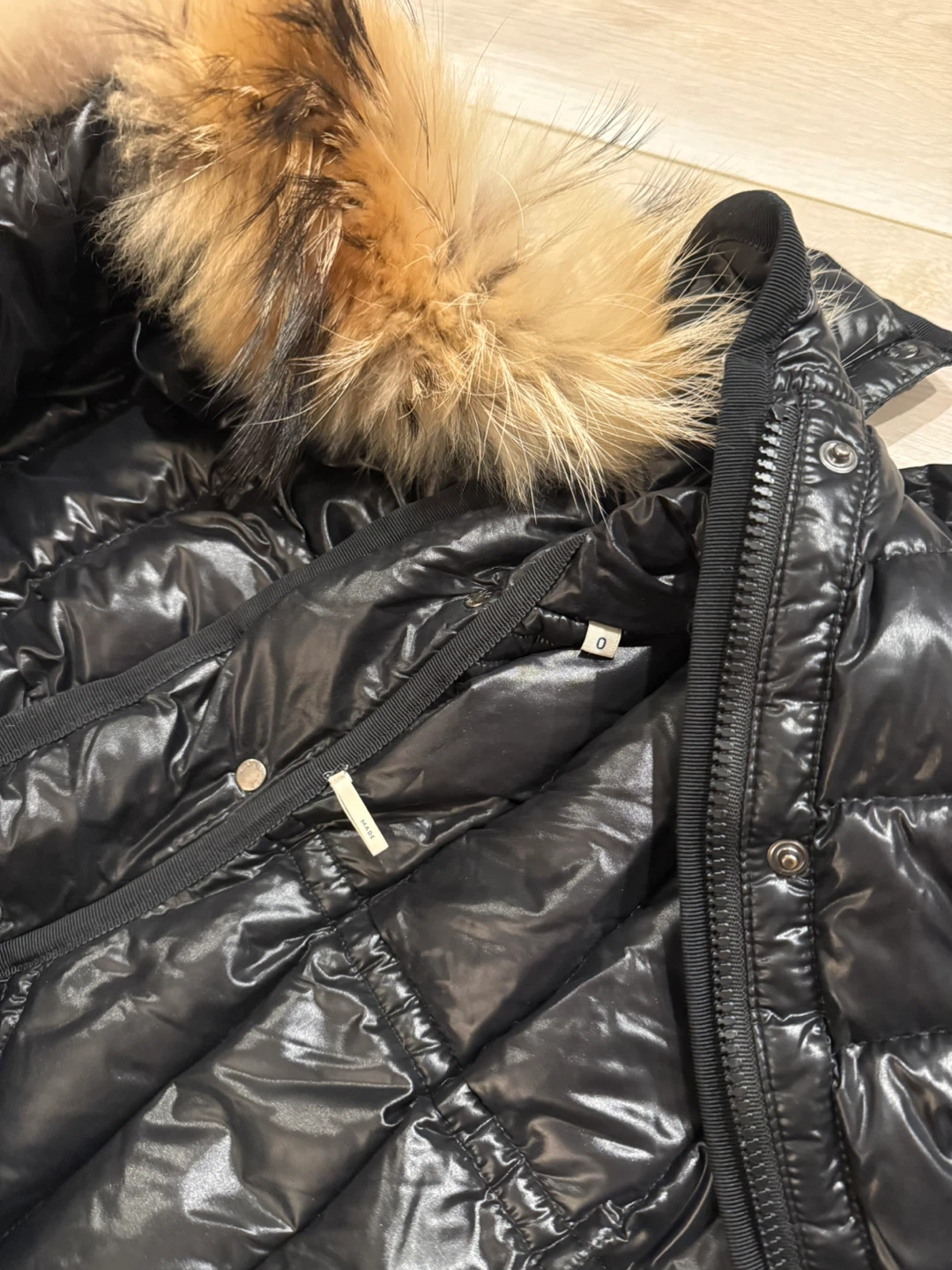 Moncler Armoise Shiny Black Down Puffer Jacket: Size 0 - photo 5