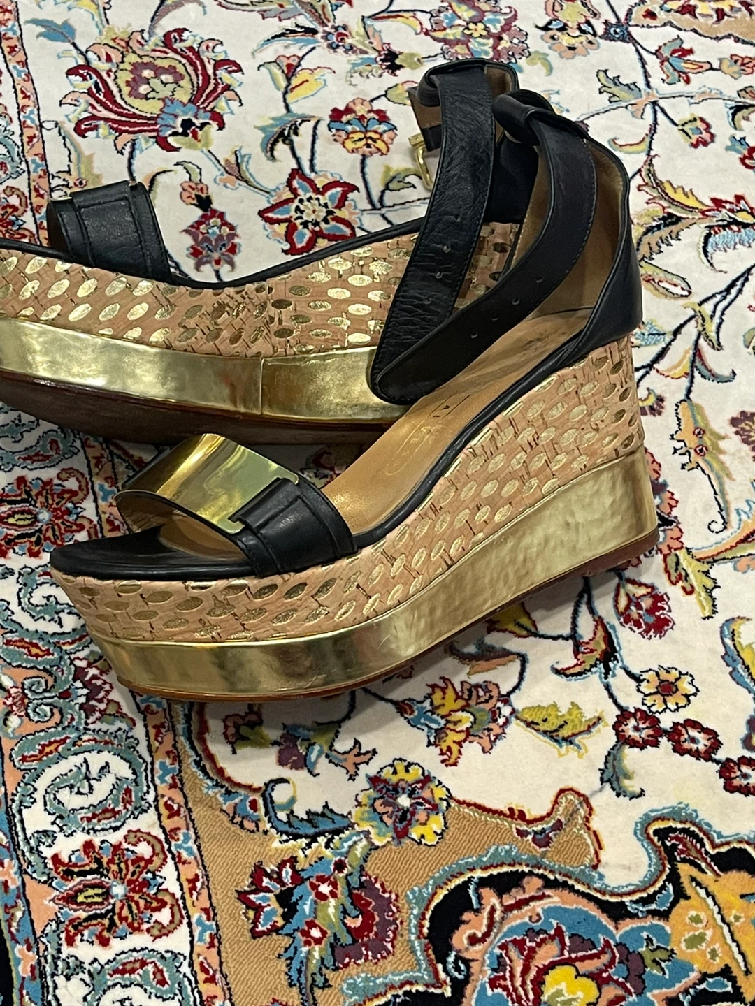Manuel Alves Platform Sandals - Size 7 - photo 2