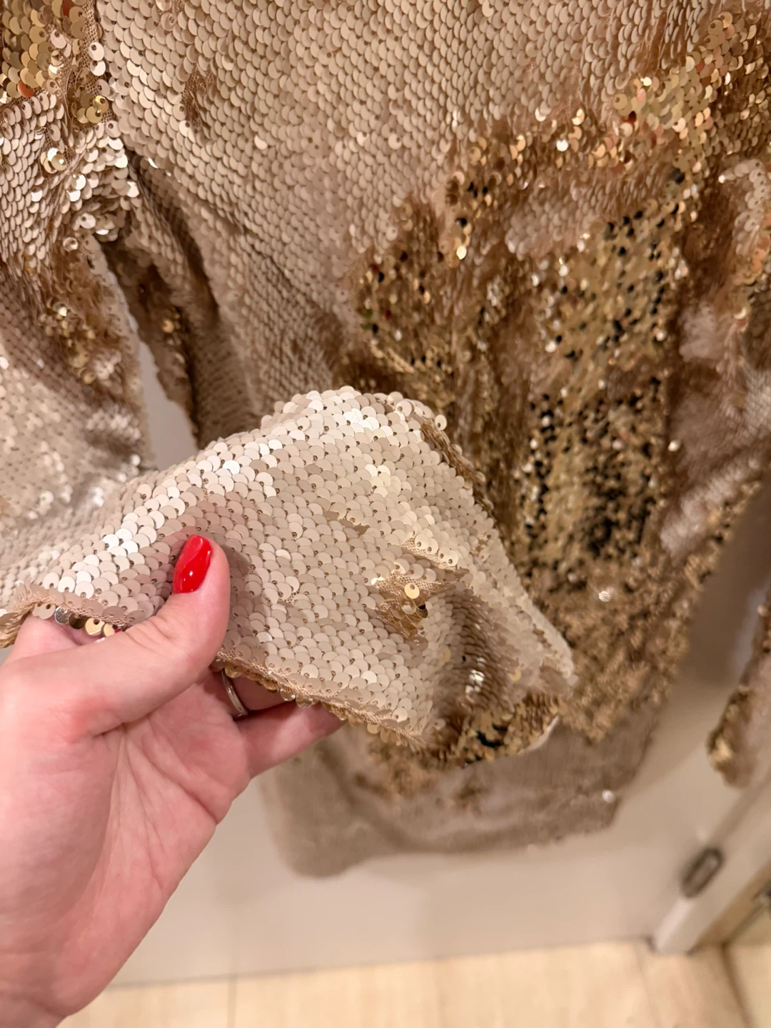 Sequin Party Dress - Gold xs - photo 3