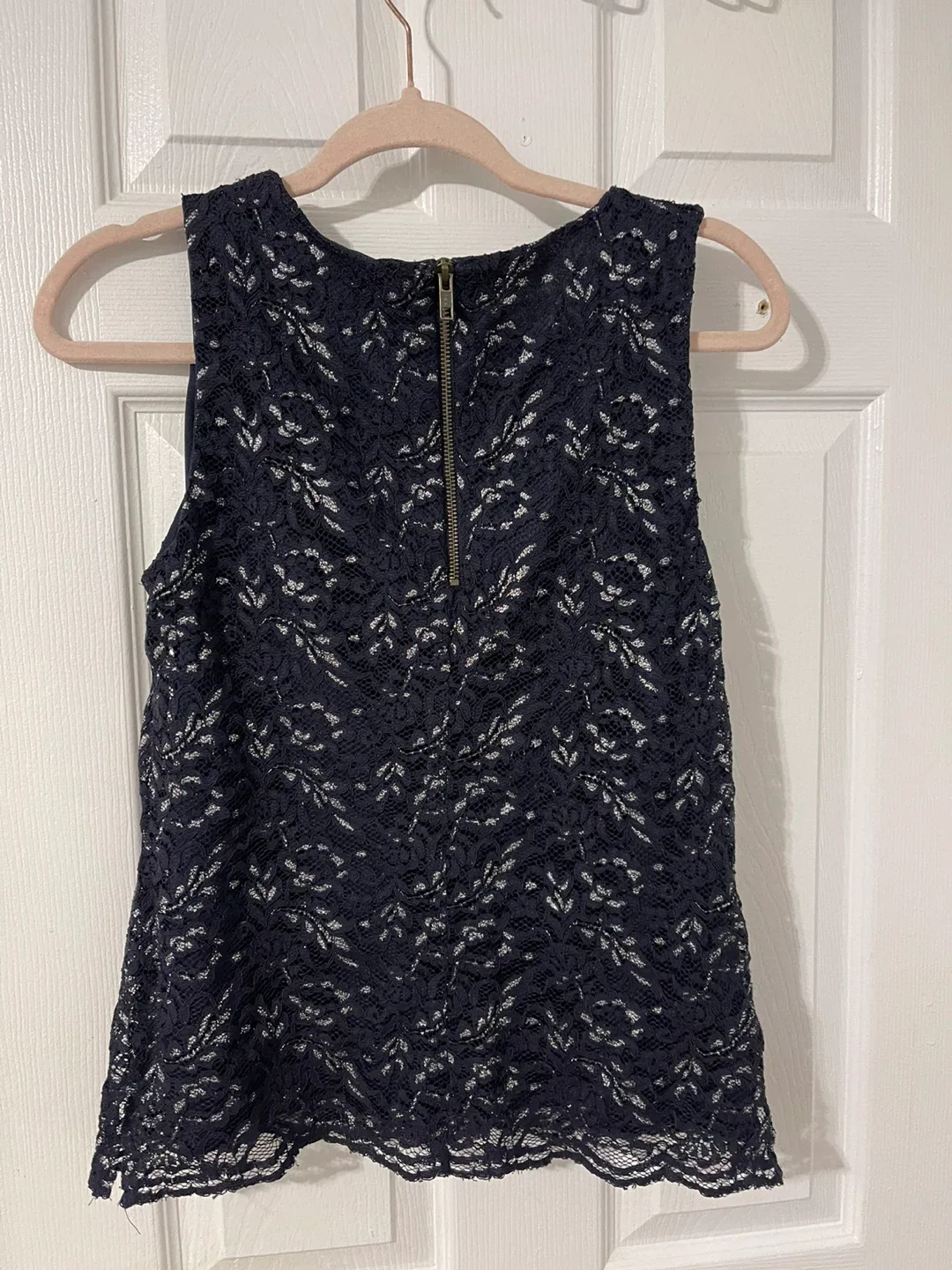 Dorothy Perkins Navy Blue Lace Tank Top image indicator(2)