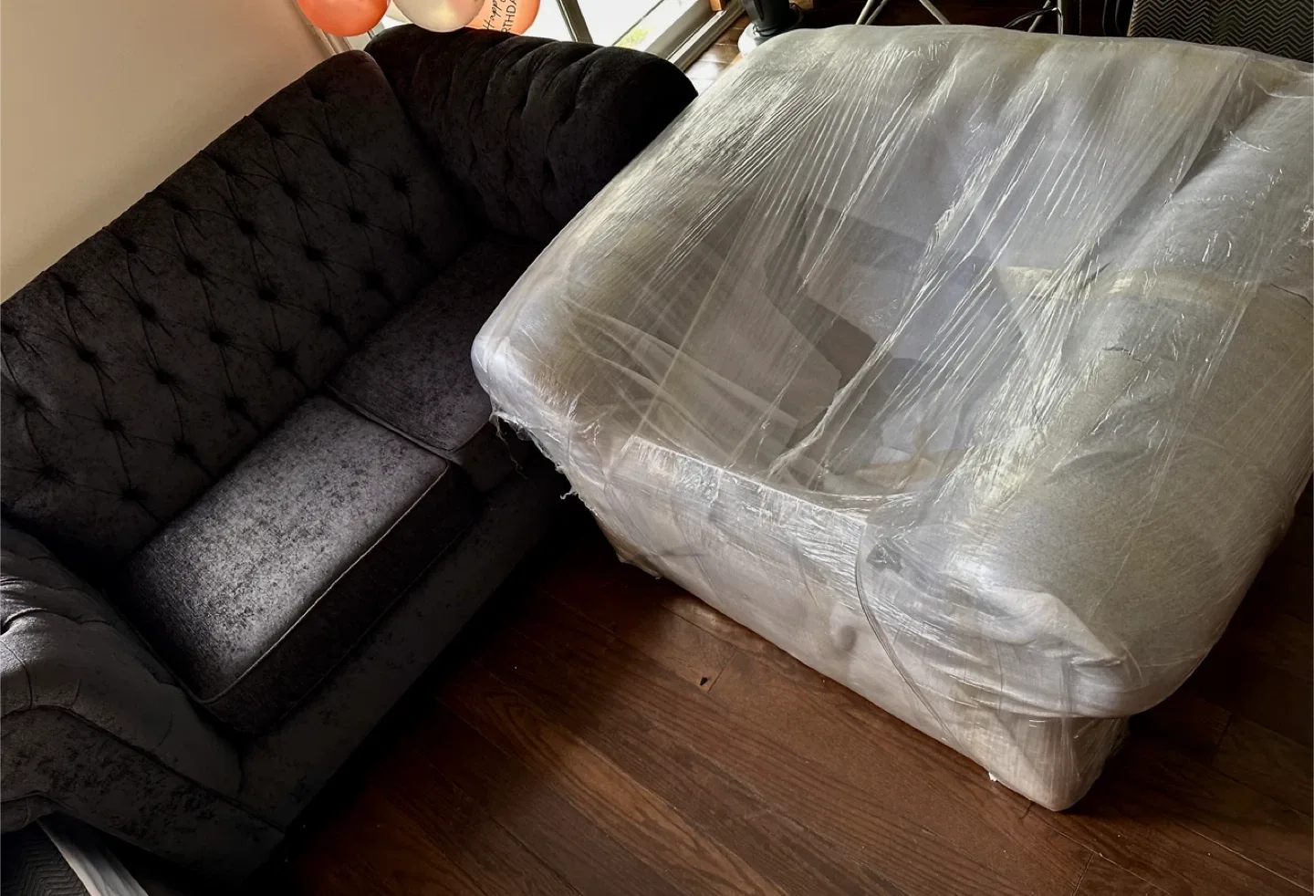 Tufted Loveseat Sofa - Dark Grey image indicator(3)