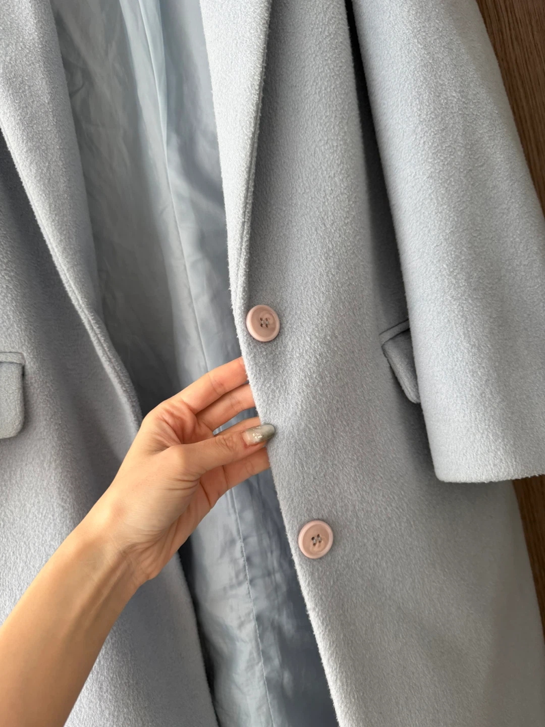 Light Blue Wool Peacoat- XS/S - photo 3