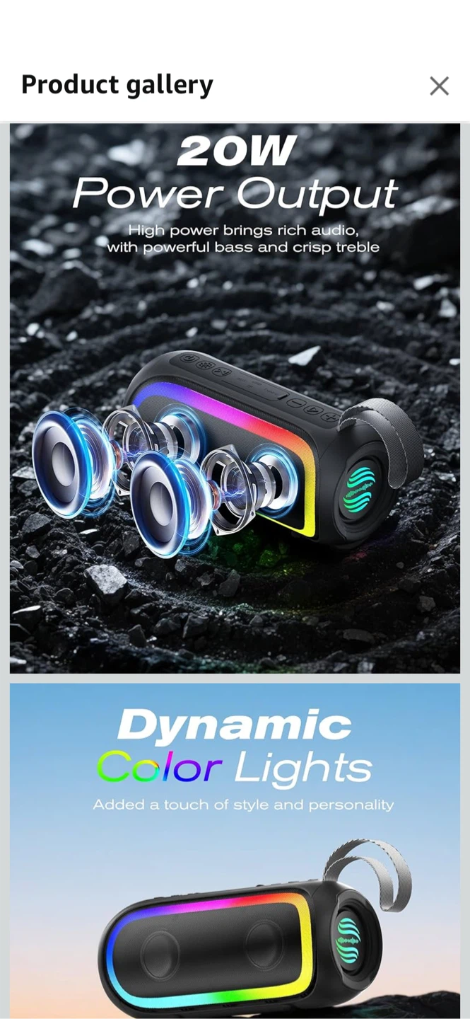 Storm Wave 3 Wireless Speaker - RGB, Waterproof - photo 2