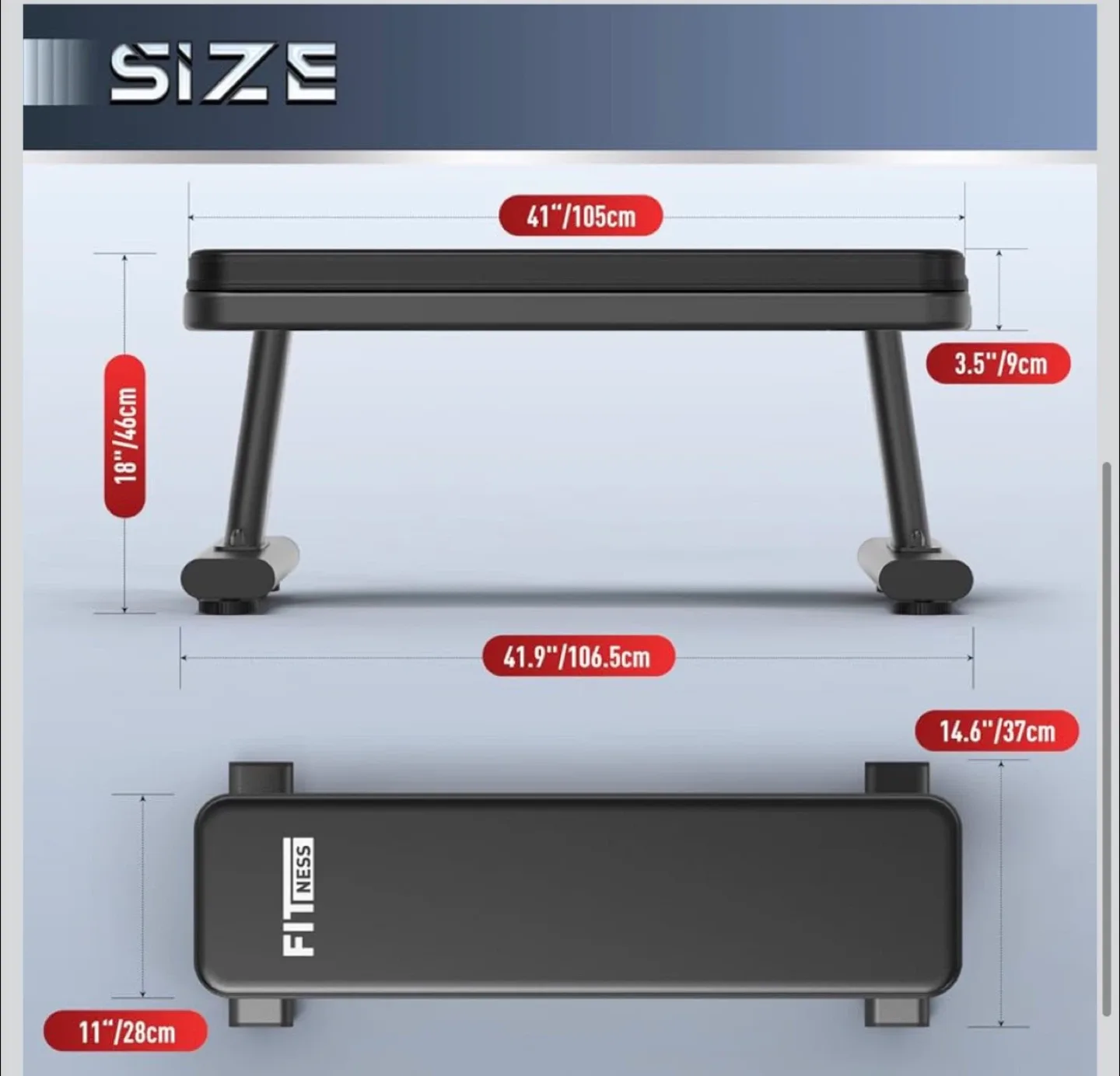 Flat Bench, 1455LBS/660KG Weight Bench for Home Gym image indicator(6)