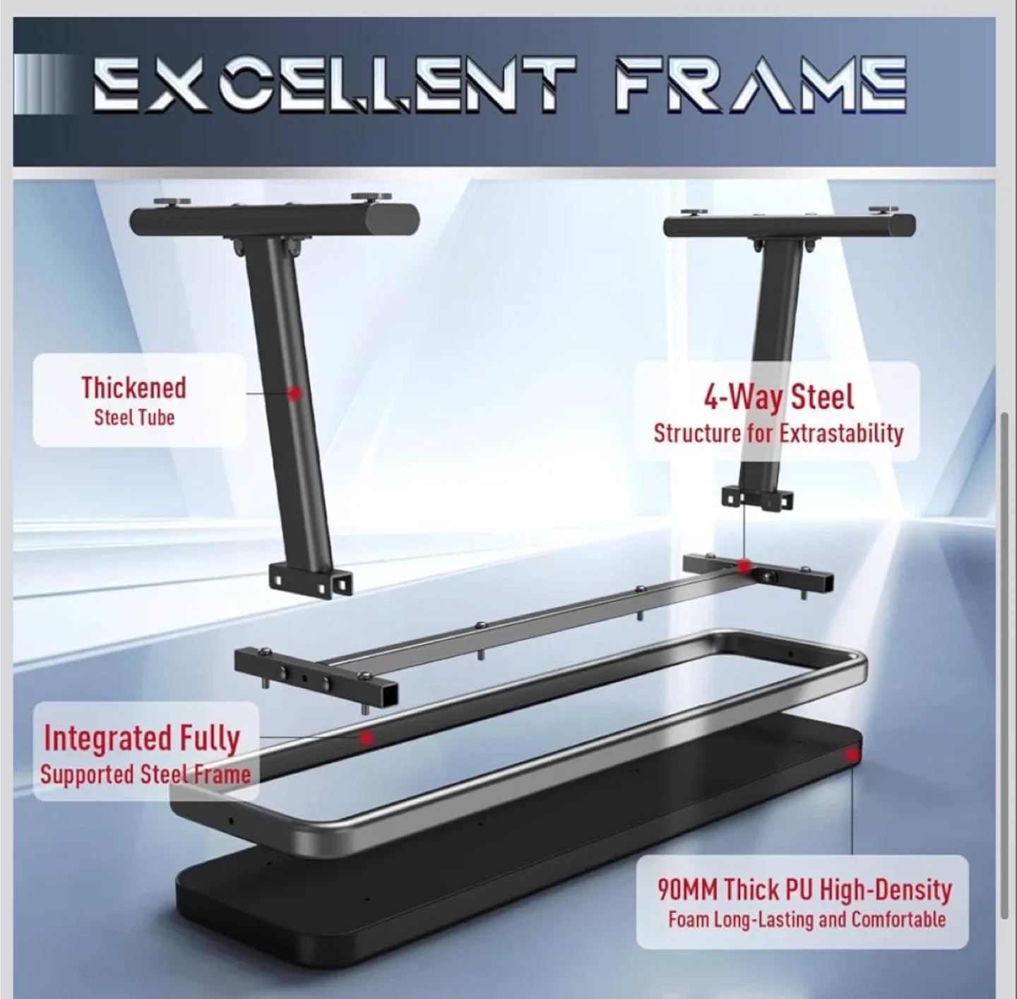 Flat Bench, 1455LBS/660KG Weight Bench for Home Gym image indicator(5)